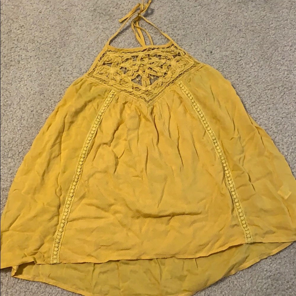 Yellow halter top